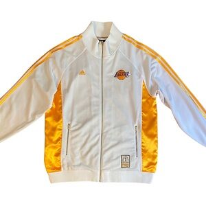 🔥 RARE! LA Lakers Adidas Jacket White 2009 Championship Size XL Kobe Bryant 🔥